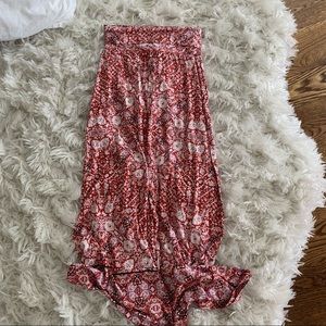 patterned maxi skirt